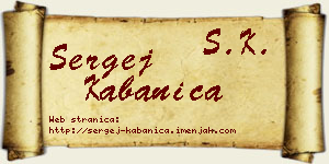 Sergej Kabanica vizit kartica